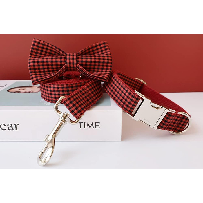 Іменний нашийник для собак з металевою застібкою: персоналізовані нашийники з гравіюванням імені, телефону та адреси, в клітинку