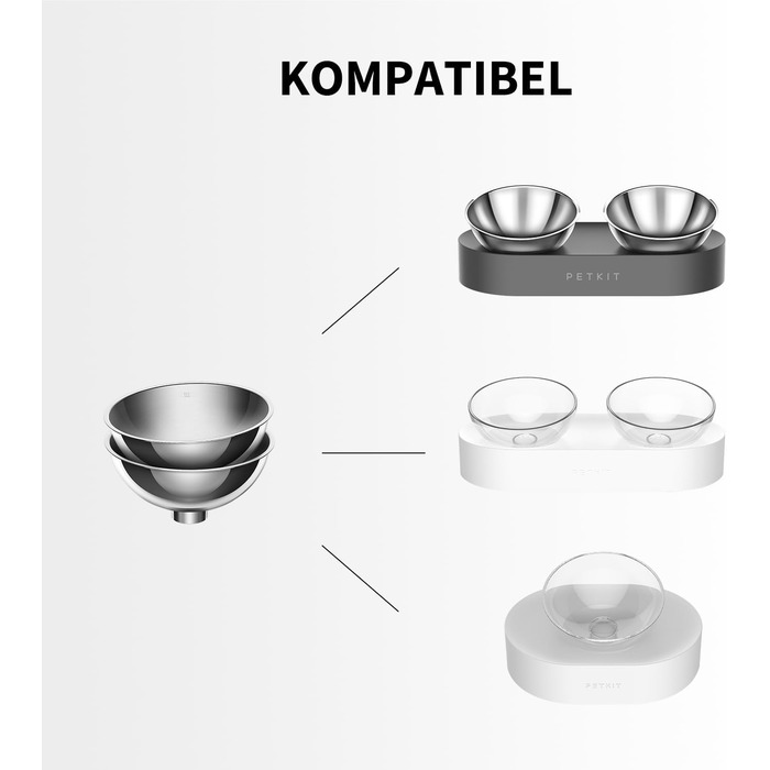 PETKIT CYBERTAIL: Набір з 2 металевих мисок з нержавіючої сталі Fresh Nano