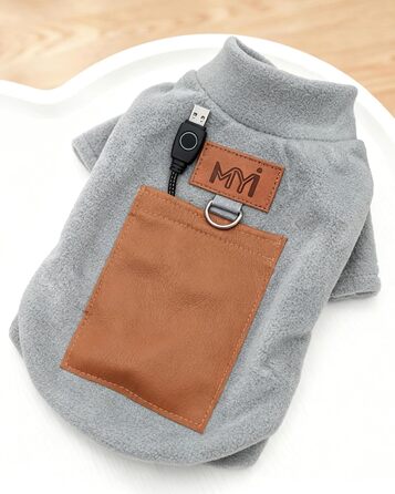 Теплий зимовий одяг для собак MYI, для маленьких, середніх та великих собак, сірий, розміри L (30 см), XL (35 см)