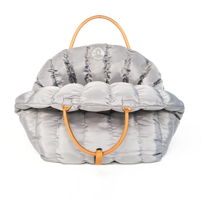 Сучасна переноска для собак Flying Dog Baily 3-в-1: сумка, автокрісло та переноска для маленьких собак до 10 кг (сіра)