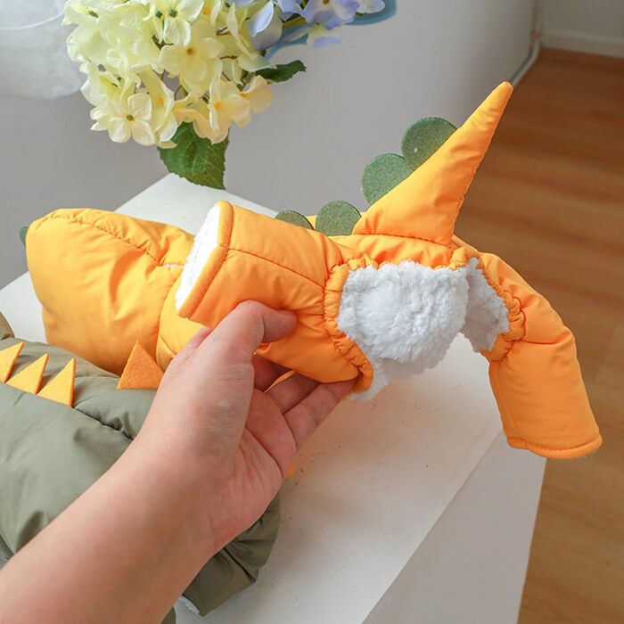 Теплий зимовий костюм для собак з капюшоном (жовтий, S)