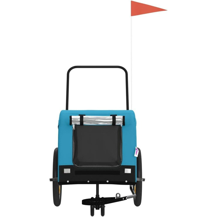 Причіп для велосипеда Gecheer для собак та інших домашніх тварин, блакитно-чорний (125 x 63 x 66 см)