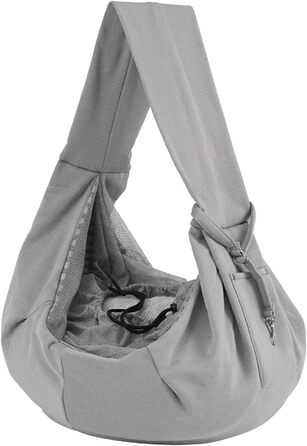 Сумка-переноска для котів та собак, сіра, для цуценят, з плечовим ременем