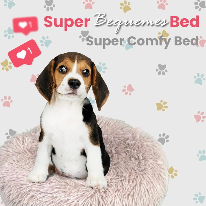 DEFACTO Лежанка для собак, подушка для собак з імітацією льону, корзина для собак, підняті бортики, неслизьке дно. Розмір XL - 80x80 см, Бежевий