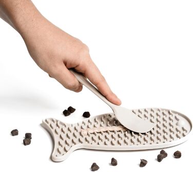 Набір Schleckmatten для котів Minty&Marla® | Льо́лкі-маті для котів | Повільний годівник для котів | Силіконова льолкі-маті для котів | Набір бежевого кольору