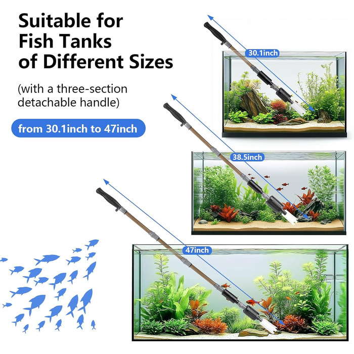 fishkeeper Електричний вакуумний очищувач для акваріумного ґрунту