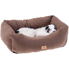 Ліжко для собак та котів Ferplast COCCOLO з мікрофлісу, бежеве, середнє (66 x 50 x 20 см)