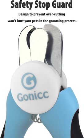 gonicc Професійний тример для кігтів собак і котів, нержавіюча сталь, для середніх і малих тварин
