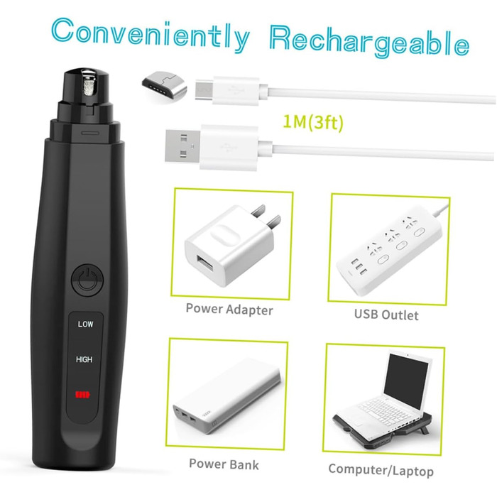 Електричний триммер для нігтів тварин BESPORTBLE: безпечний, простий у використанні, з алмазною обробкою