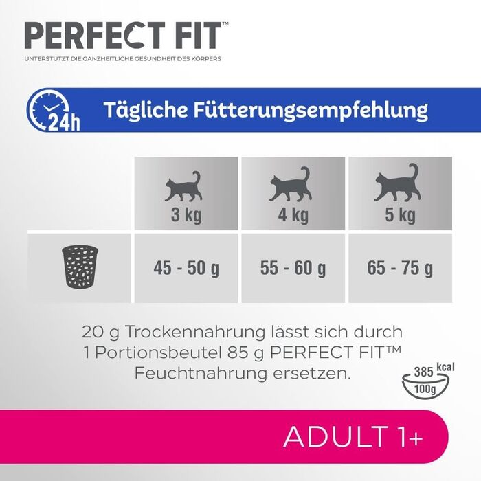 Сухий корм для дорослих котів Perfect Fit Adult 1+ з куркою, 7 кг