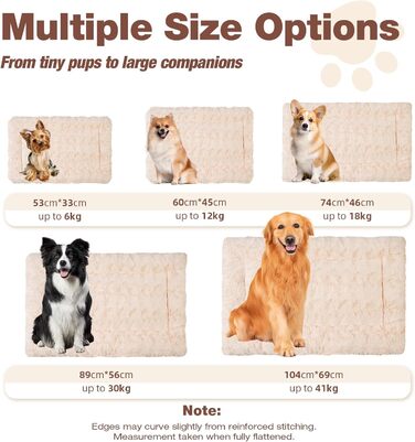 М'яка лежанка для собак Mora Pets: зручна та миюча підстилка для маленьких, середніх та великих собак, 74 x 46 см, бежева