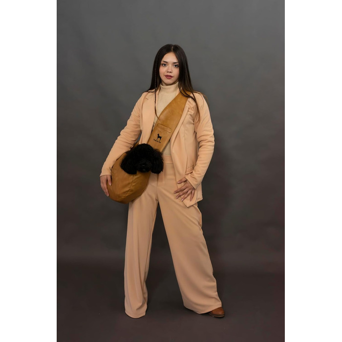 Трансформер для собак Noah & Paw: переноска для маленьких собак до 10 кг з регульованим плечовим ременем та м'яким хутром, 3 ступені безпеки, веганська шкіра