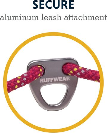 Нашийник для собак RUFFWEAR Knot-a-Collar, відбивний, регульований, з мотузки, 36-51 см, рожевий (Hibiscus Pink)