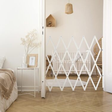 Захисна перегородка для собак Relaxdays, для сходів і дверей, біла, XL