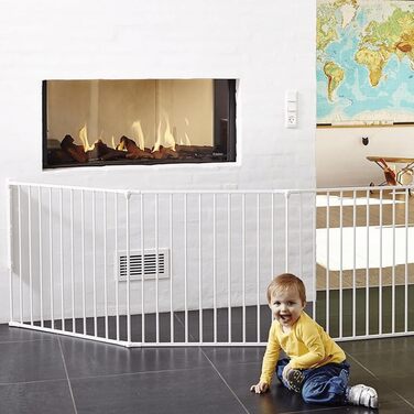 BabyDan Flex XXL, захисне ворота для каміну та сходів, 90-350 см, чорний колір, виробництво Данія