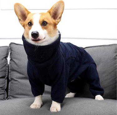 Зимовий теплий одяг для собак: вітронепроникний пуловер з флісу з блискавкою, турквеновий колір, розмір XL