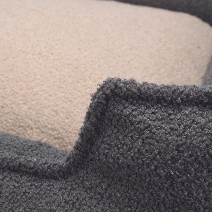 ТRIXIE Лежанка для собак Coline, 80x65 см, сіро-бежева - з перероблених матеріалів, для собак середніх порід, кошик, неслизька, знімний чохол, 36671