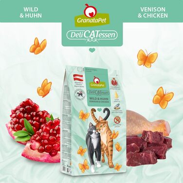 Беззерновий корм для дорослих котів GranataPet DeliCatessen Adult (Дичина та Курка), 1800 г (6 упаковок по 300 г)