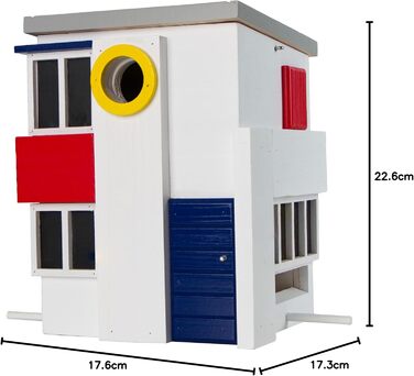 Будиночок для птахів Wildlife Garden WG1124 Multiholk De Stijl, комбінований годівничка й гніздівля з дерева