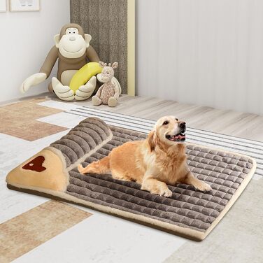 Ортопедична подушка для собак малого та середнього розміру - миється, не слизька з високим бортиком - знімний чохол, лежанка для собак, товста та тепла підстилка для тварин (сіра)
