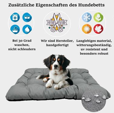 Килимок для собак KING DOG M 80x60 см, водовідштовхуючий, для великих та середніх собак, сірий, 10 см, кулер, комфортний, легко миється