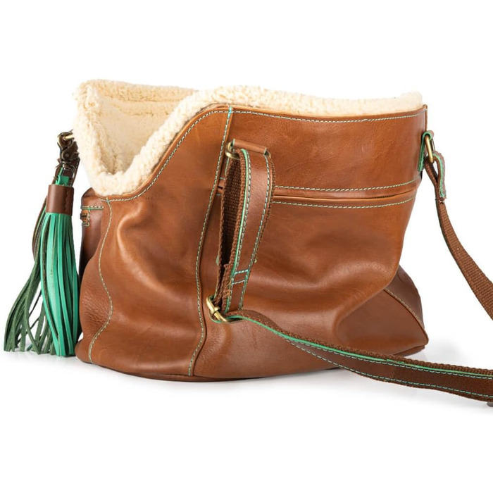 Сумка-переноска для собак Dog with a Mission, шкіряна, універсального розміру 32x20x27 см