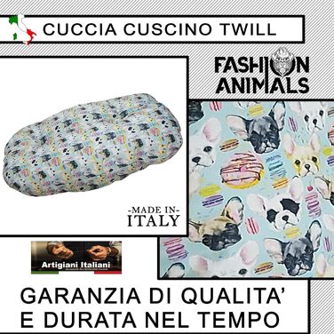 М'яке лежаче ліжко для собак та котів Ovales – Комфортний килимок для тварин, Made in Italy, блакитний (Chiwa)