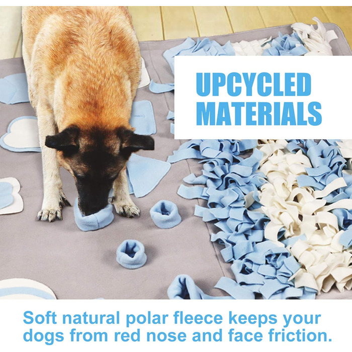 Килимок для носової роботи собак, малий та великий, 100,1 x 100,1 см, легкий у наповненні, машинне прання, тренування, активність/іграшка для домашніх тварин, ідеальний для зняття стресу, сірий