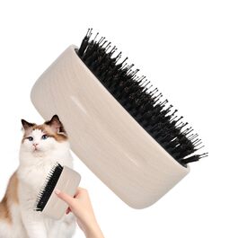 Щітка для котів для видалення шерсті, гребінець для догляду за шерстю - аксесуари для домашніх тварин для довгошерстих собак та котів з функцією щоденного догляду для дому та в дорогу, білий