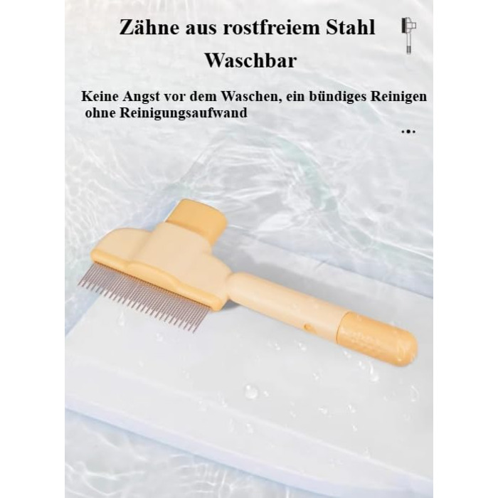 Щітка для догляду за тваринами Fellblitz - самоочисна, для довгого та короткого хутра, зелена