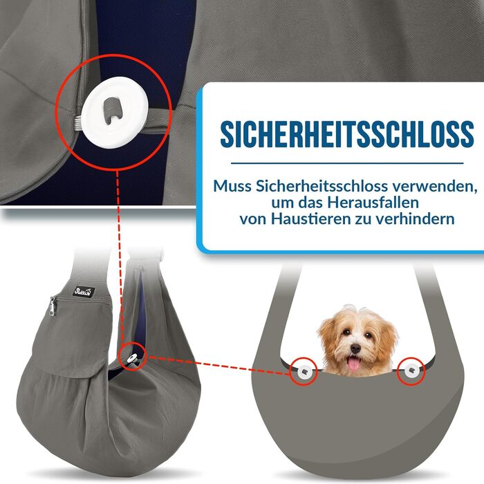 Сумка-переноска для собак SlowTon, сіра, S (для тварин 1,3-3,6 кг)