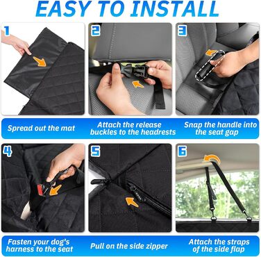 Автодеко для собак на заднє сидіння: захист, водонепроникність, ковзання, 137x147 см