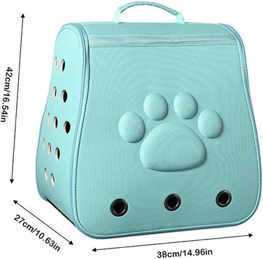 Трансформер для тварин: переноска-рюкзак для котів та маленьких собак (блакитна)