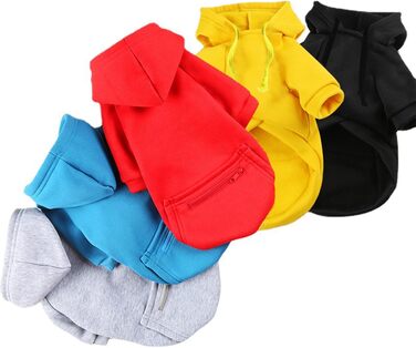 Теплий зимовий халат для собак з кишенею Jecikelon. Худі для цуценят, тепла одіяння для маленьких собак, чихуахуа. Розмір X-Large, чорний.