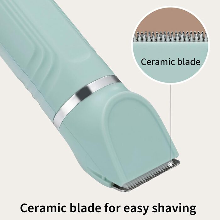 Триммер для собак | Набір для догляду за шерстю 4-в-1, акумуляторний, регульована щітка для цуценят, зелений