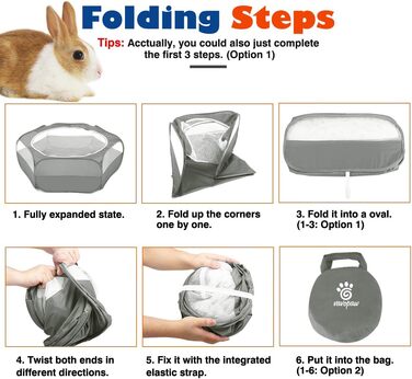 Клітка-манеж для дрібних тварин VavoPaw, сіра: для кошенят, цуценят, кроликів, хом'яків. Атмосвітлива сітка, водонепроникний матеріал, легко складається