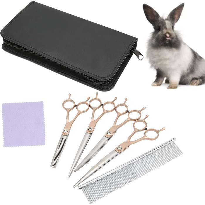 Набір для догляду за собаками: гребінець, тример, ножиці для собак, котів, кроликів, хом'яків. 17,8 см