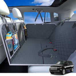 Захисний чохол на сидіння для собак PetGenie, військовий захист 10 шарів, безпека 12 точок, водонепроникна підстилка з твердим дном для SUV