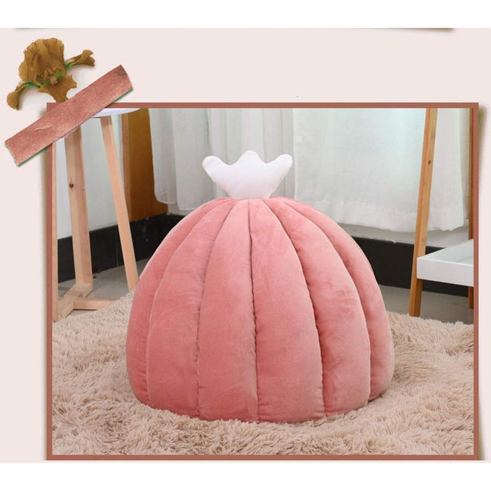 Котів будиночок-лежанка з велюру, рожевий, 50х50 см - теплий та зручний дім для кота або маленької собаки
