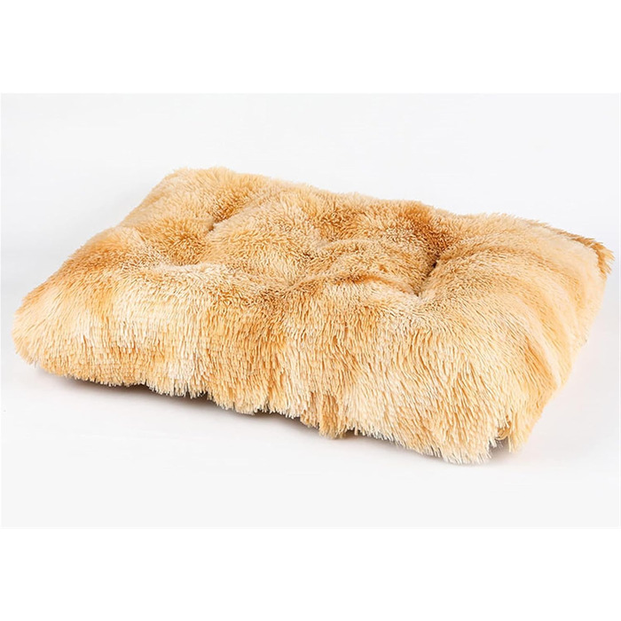 Крісло-ліжко для собак та котів LIVEINU з штучного хутра, коричневе, Tie-Dye, 65x48x8 см