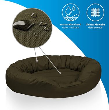 BedDog® Hundebett Sunny: велике овально-кругле собаче ліжко з Cordura, XXXL, RED-Wine (85x50x23 см)