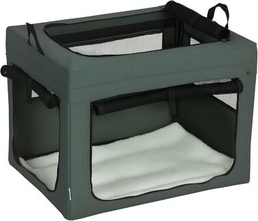 Транспортувальна переноска для тварин PawHut 80 см, сіра, M - для котів та собак