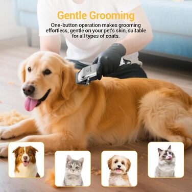 Професійний тример для стрижки шерсті собак з густим хутром: безшумний, потужний, бездротовий, акумуляторний, сріблясто-сірий