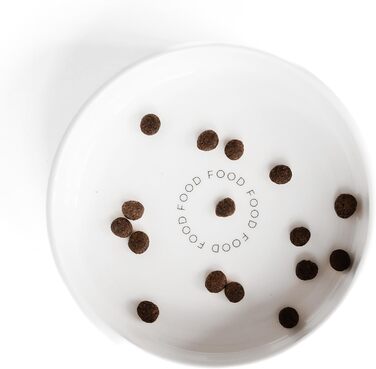 Керамічна годівниця для котів Minty&Marla® Food | Біла, преміум-якість