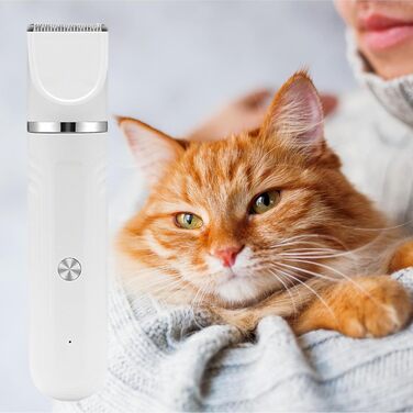 Електрична машинка для грумінгу собак 4-в-1: ножиці, щітка, тример - для собак, котів, цуценят. Зелений/Білий колір