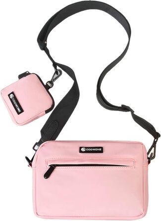 Сумка для ласощів для собак COOWONE: водонепроникна сумка для прогулянок з диспенсером для собачих екскрементів (Рожева)