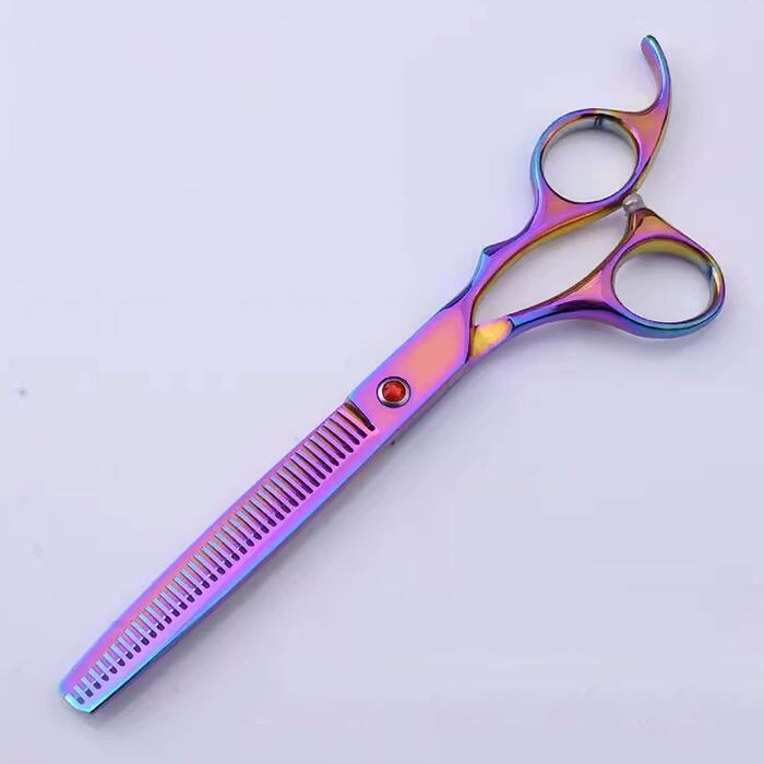 Набір ножиць для собак: професійний набір для грумінгу з нержавіючої сталі (прямі, зігнуті, фінішні ножиці, гребінець) для тіла, морди, вух та лап