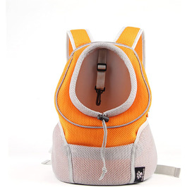 PETCUTE Рюкзак для собак та котів, переноска-рюкзак з регульованими ременями та висувною конструкцією, безпечна переноска для тварин з виймальною підстилкою (Помаранчевий)