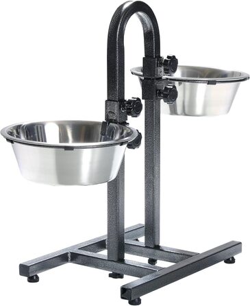 Trixie Hundebar регульована подвійна миска для собак, 2×2,8 л, діаметр 24 см