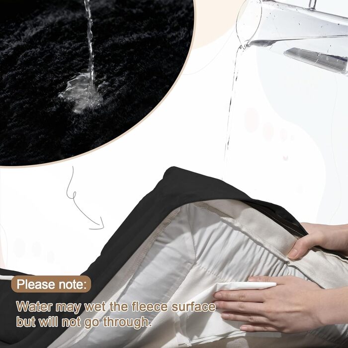 Ортопедичний лежак для собак великих порід, чорний, водонепроникний, знімний чохол, бортик по периметру, неслизьке дно, 114 x 89 x 19 см